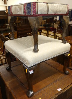 Lot 1250 - Two early 20th century upholstery topped...