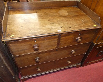 Lot 1254 - A mid-Victorian mahogany round cornered...