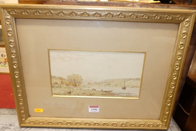 Lot 1106 - J Beattie-Scott - River landscape, watercolour,...