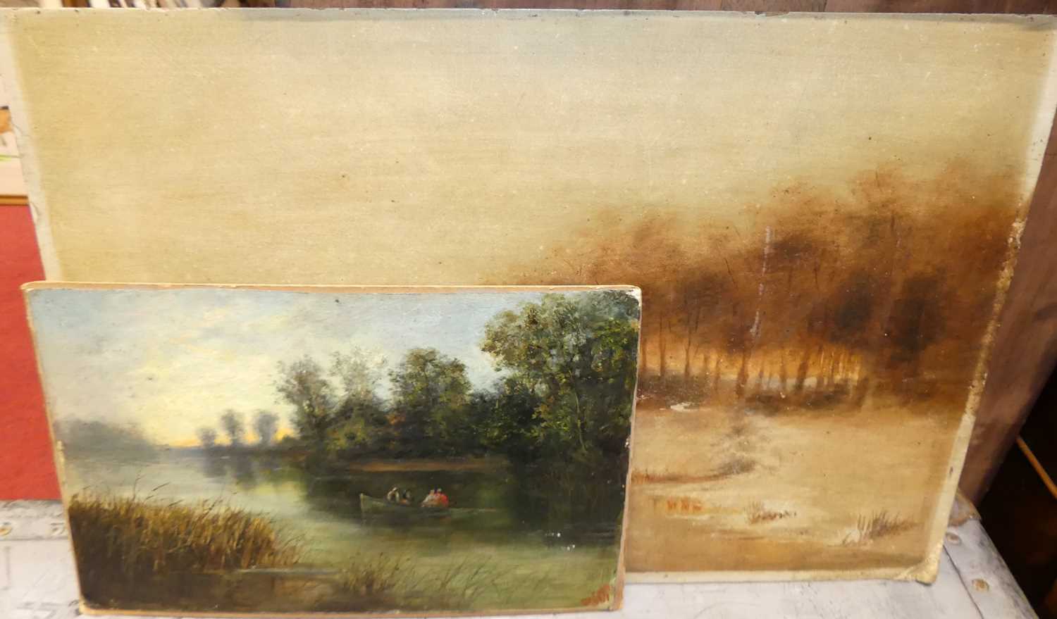 Lot 1100 - Douglas Carr - Evening on the River Ore, oil,...
