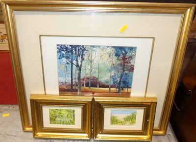 Lot 1114 - Diddy Kirton - Autumnal Trees, print, and...