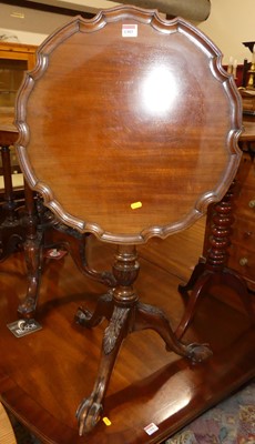 Lot 1303 - A circa 1900 mahogany piecrust tilt-top...