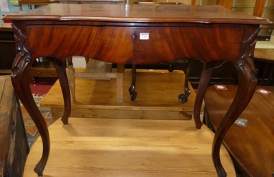 Lot 1305 - A 19th century continental mahogany and flame...