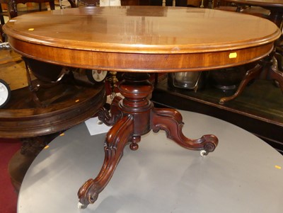 Lot 1309 - A mid-Victorian mahogany circular tilt-top...