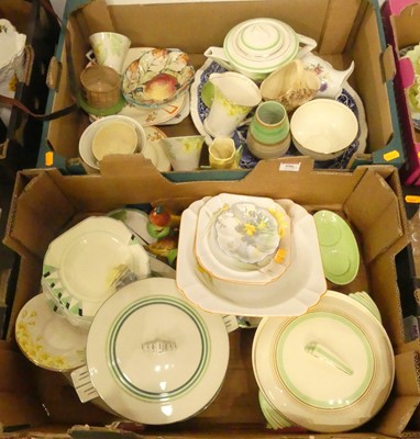 Lot 596 - Two boxes of various china and ceramics to...