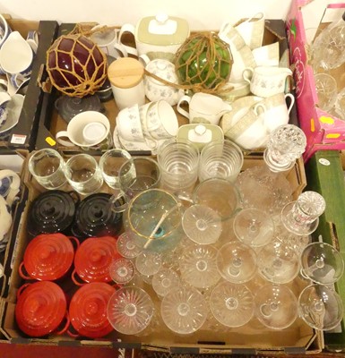 Lot 601 - Two boxes of miscellaneous glassware and...