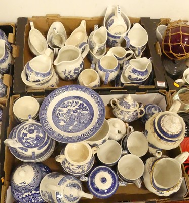 Lot 603 - Five boxes of various blue & white china to...