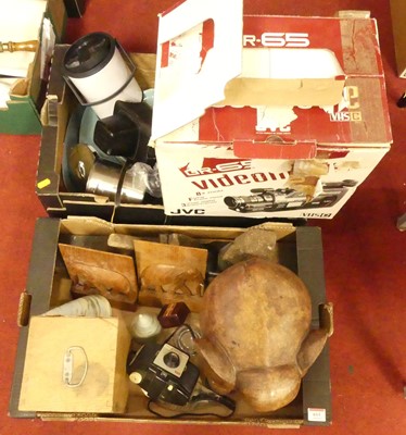 Lot 611 - Four boxes of miscellaneous items to include a...