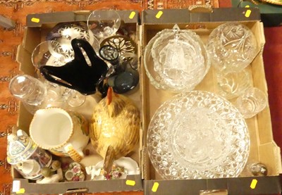 Lot 614 - Five boxes of various ceramics and glassware...