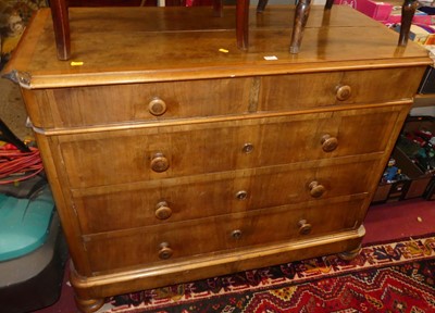 Lot 1352 - A 19th century Continental figured walnut and...