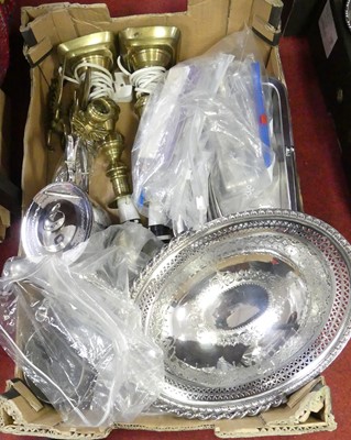 Lot 243 - A collection of metalware, to include silver...