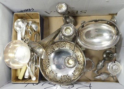 Lot 245 - A collection of silver plated items, to...