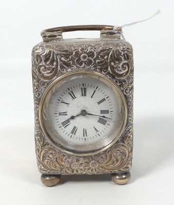 Lot 442 - A circa 1900 silver cased minuet carriage...