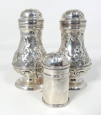 Lot 263 - A pair of Edwardian silver pedestal...