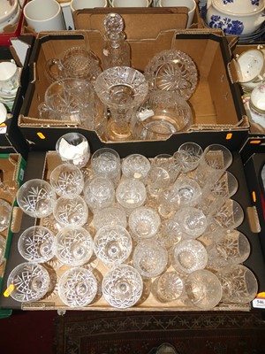 Lot 546 - Three boxes of various cut glass to include...