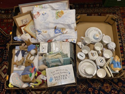 Lot 562 - Three boxes of various Beatrix Potter Peter...