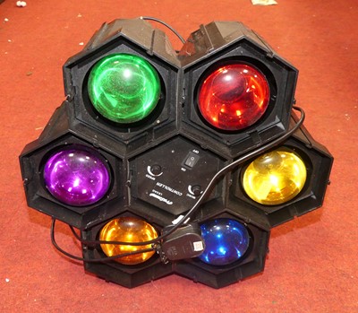 Lot 563 - A six light three channel disco light made by...