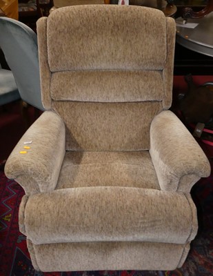 Lot 1358 - A contemporary fabric upholstered reclining...