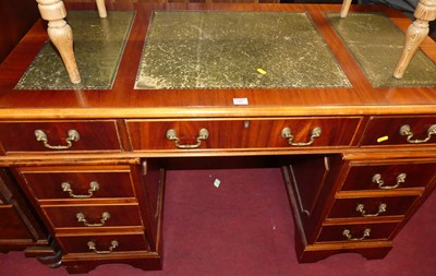 Lot 1405 - A contemporary yew and gilt tooled green...