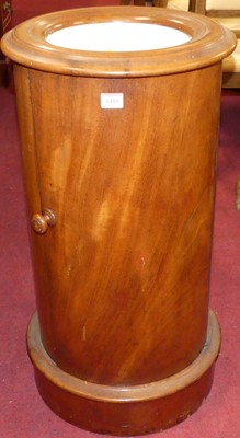 Lot 1410 - A Victorian mahogany cylindrical single door...