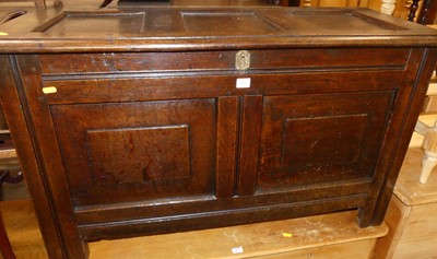 Lot 1414 - An 18th century provincial oak twin panelled...