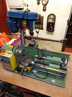 Lot 1481 - A Warco variable speed mini model-making lathe;...