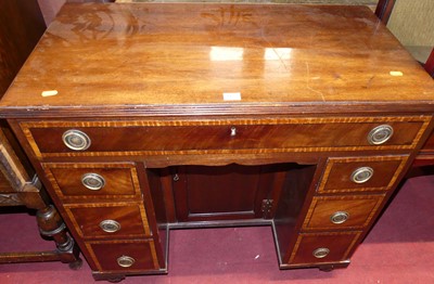 Lot 1437 - An Edwardian mahogany and satinwood inlaid...