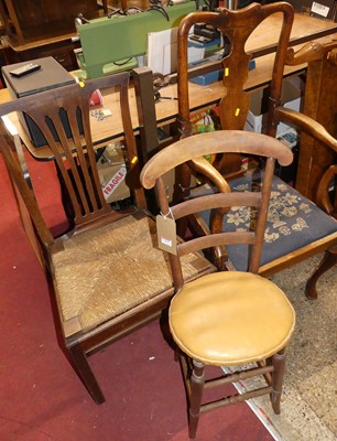 Lot 1452 - A child's beech correction chair, together...