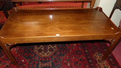 Lot 1464 - A mahogany rectangular coffee table, in the...