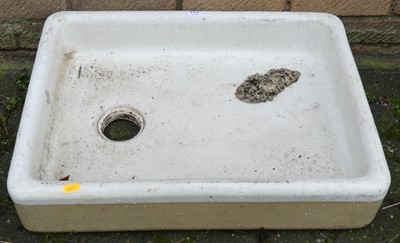 Lot 1475 - A shallow glazed stoneware butler's sink by...