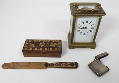 Lot 498 - A Victorian Tunbridge ware boxed trinket box,...