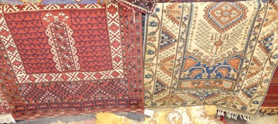 Lot 1162 - A Persian woollen red ground Yomut Turkman...