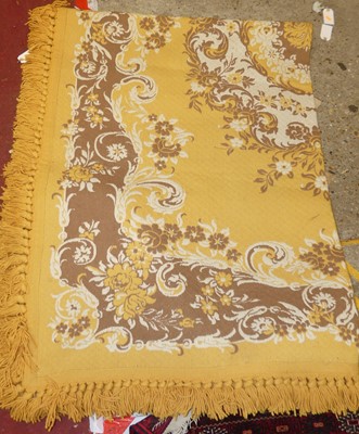 Lot 1165 - An Aubusson type yellow ground floral...