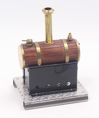 Lot 27 - Miniature Horizontal Wooden Clad Boiler, dummy...