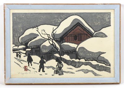 Lot 331 - Kiyoshi Saito (Japanese 1907-1997) - Winter in...