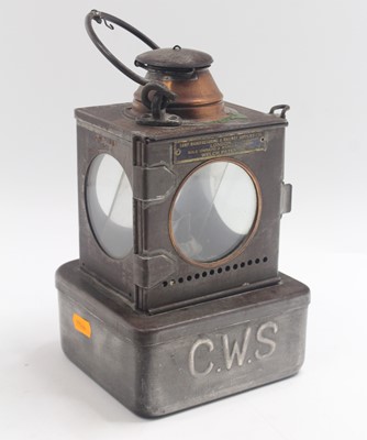 Lot 40 - An LNER hand lamp, Welch Patent, unrepainted...