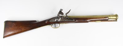 Lot 3427 - A George III flintlock blunderbuss, the 40cm...