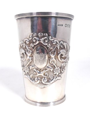 Lot 373 - A Victorian silver commemorative beaker, of...