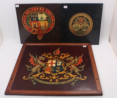 Lot 44 - Three belived to be reproduction railway...