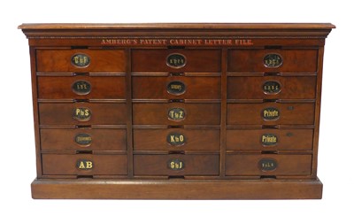 Lot A late Victorian Amberg's Patent cabinet...