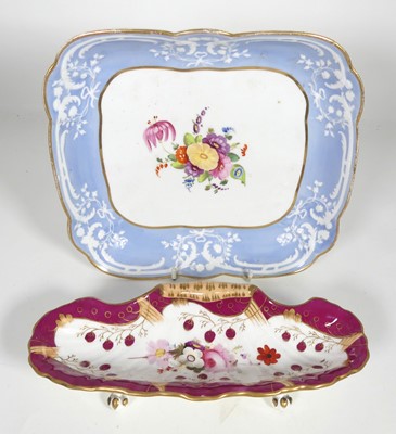 Lot 311 - An Alcock porcelain pen tray, circa 1840,...