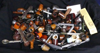 Lot 86 - One tray of various smoking pipes to include...