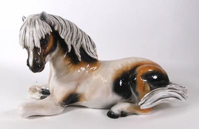 Lot 133 - A modern Italian glazed model of a recumbent...