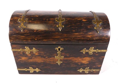 Lot 147 - A Victorian coromandel and brass bound...