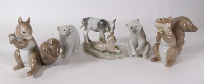 Lot 156 - A Lladro porcelain animal group, No.6927;...