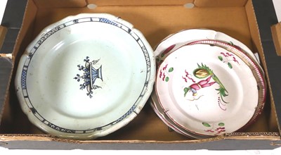 Lot 163 - Assorted continental earthenware plates;...