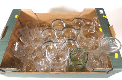 Lot 177 - A box of assorted glassware, to include...