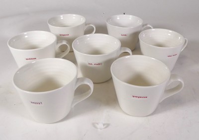 Lot 214 - A set of seven Keith Brymer Jones mugs