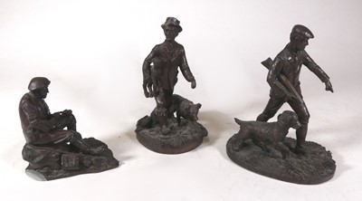 Lot 230 - A Heredities bronzed resin figure group of a...