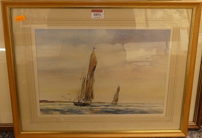 Lot 1053 - John Robilliard - Sailing boats on the Orwell,...